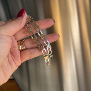 14k real white gold butterfly bracelet 9.7 grams 7” inch